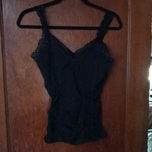 Black Lace Trim Camisole